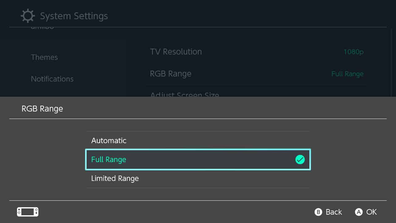 choose the rgb range