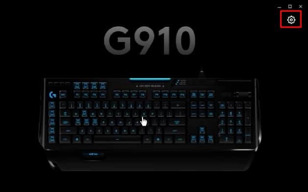 click on settings logitech g hub