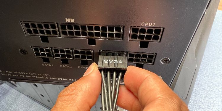 connect to the pcie port in psu