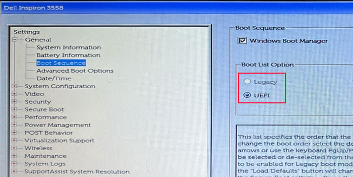 current-boot-mode-boot-sequence-dell-bios