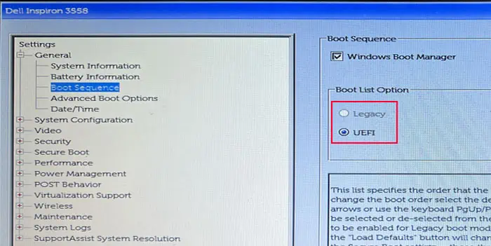 Why is My Dell Laptop Stuck on Dell Screen? How to Fix It 10 current-boot-mode-boot-sequence-dell-bios