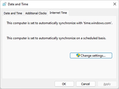 Start Menu Won’t Open? 7 Ways to Fix it 4 date-and-time-internet-time-change-settings