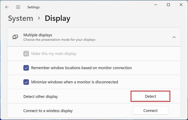 detect other display