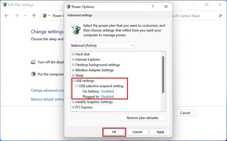 disable usb selective suspend