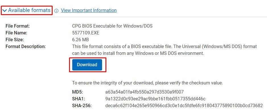 download dell bios update file