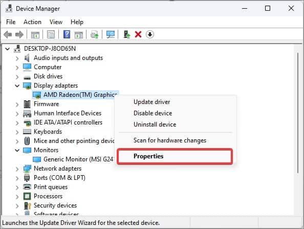 driver properties