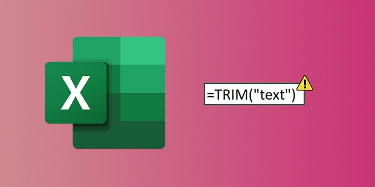 excel trim function not working