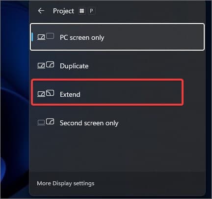 extend display