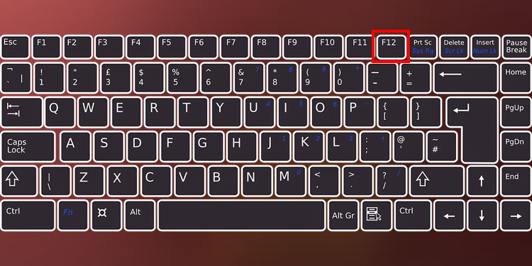 f12 key dell laptop boot menu
