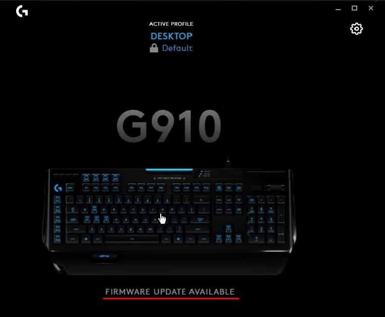 firmware update available logitech keyboard