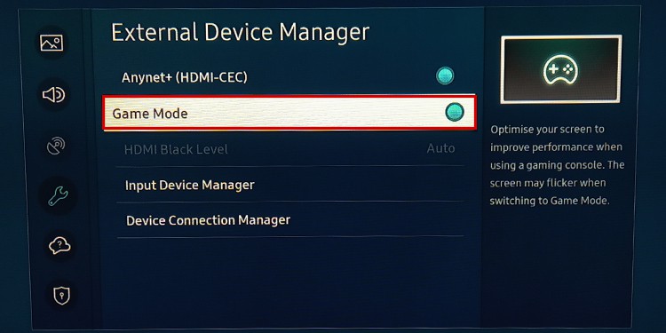 TV Screen Goes Black Randomly? Try These 11 Fixes 16 game-mode-on-samsung-tv-1