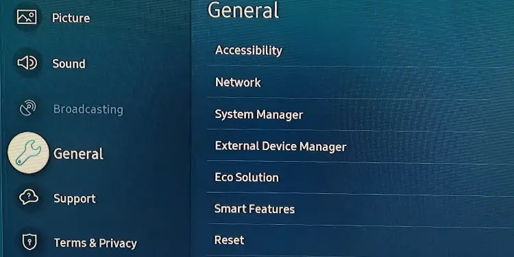 Why is My Samsung TV Flickering? 10 Proven Ways to Fix It 21 general-settings-of-samsung-tv-5