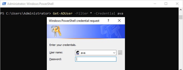 How To Use PowerShell Get-ADUser 6 get aduser credential parameter