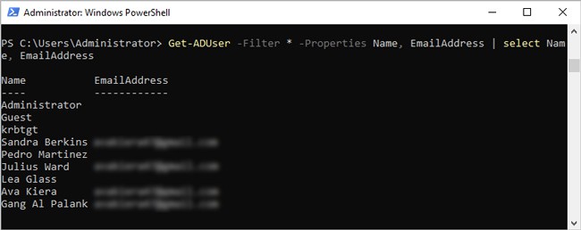 get-aduser-emailaddress