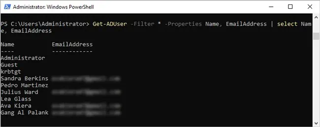 How To Use PowerShell Get-ADUser 16 get-aduser-emailaddress