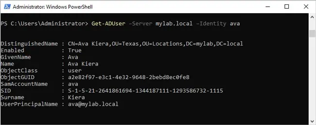 How To Use PowerShell Get-ADUser 14 get-aduser-server