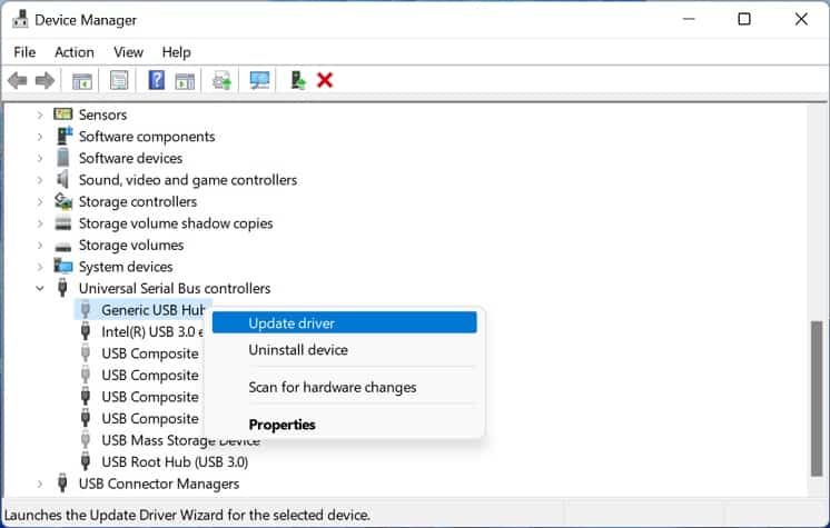 grayed out update driver