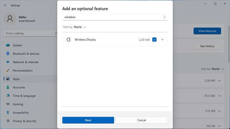 installing wireless display