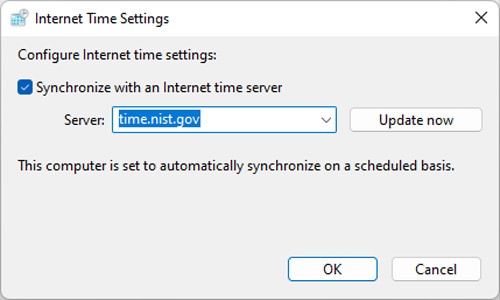 Start Menu Won’t Open? 7 Ways to Fix it 5 internet-time-settings-change-update-now