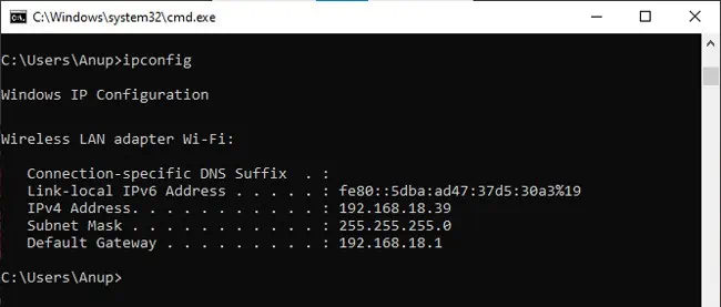 ipconfig-default-gateway-on-windows