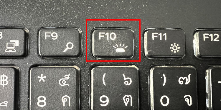 keyboard lights f10 key