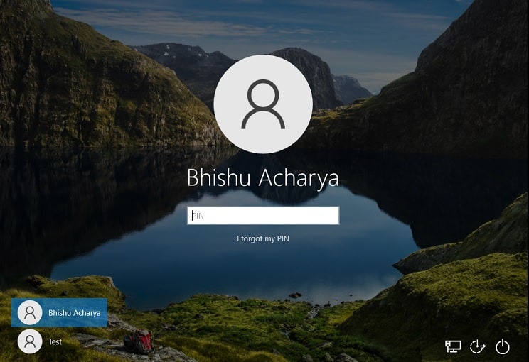log in to windows