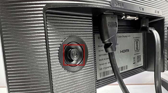 monitor side button