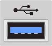 tale blue coding of usb port