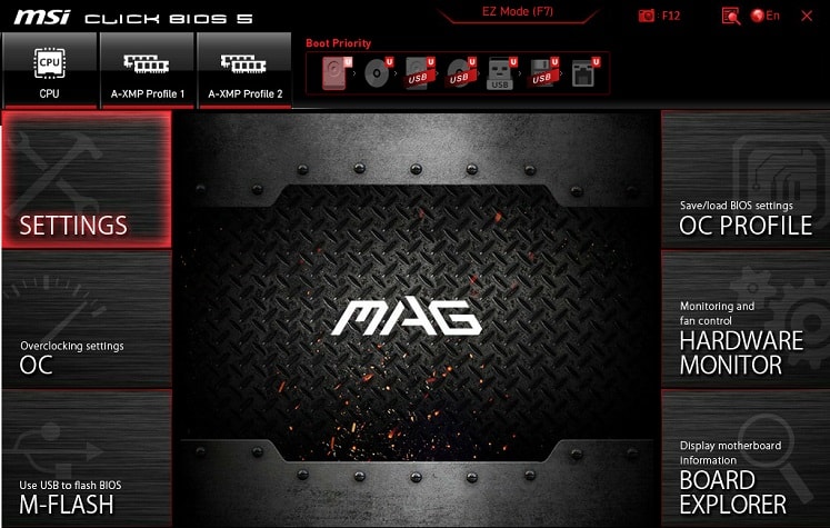 msi bios settings