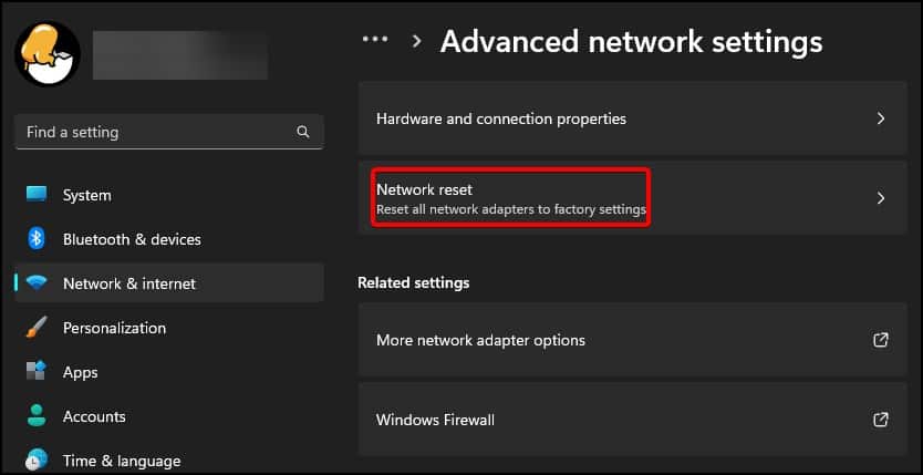 network reset