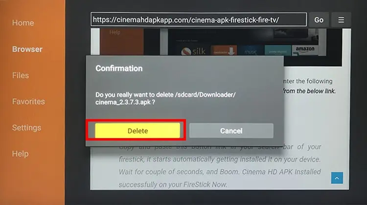 How to Install Cinema on Firestick (Step-By-Step Guide) 18 pick-Delete-1