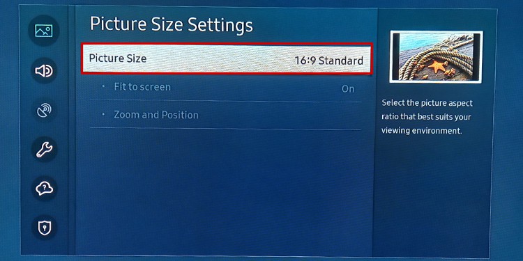 Best TV Settings for Gaming 5 picture-size-standard