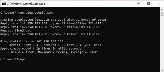 ping-test-packet-loss
