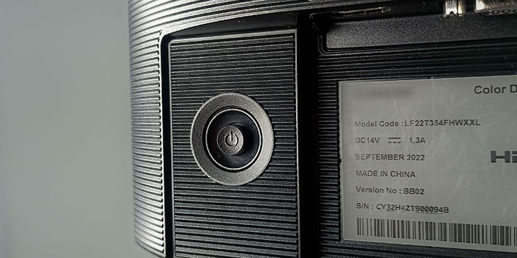 power button on monitor