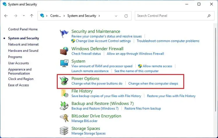 power-options-in-control-panel