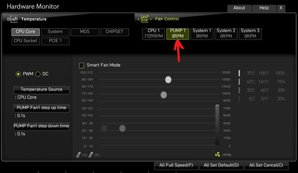 pump not detecting in bios