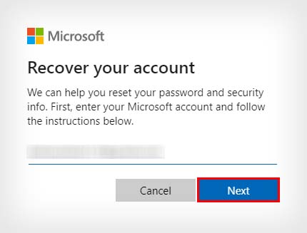 recover your account microsoft
