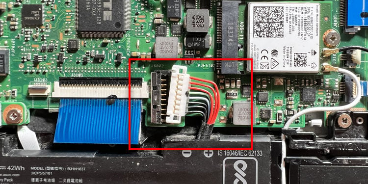 remove battery cable motherboard