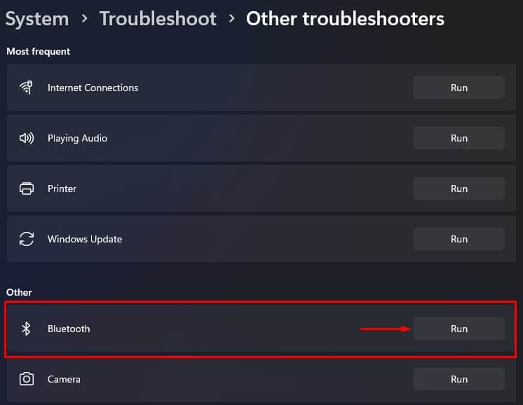 run bluetooth troubleshooterlogitech mouse not working