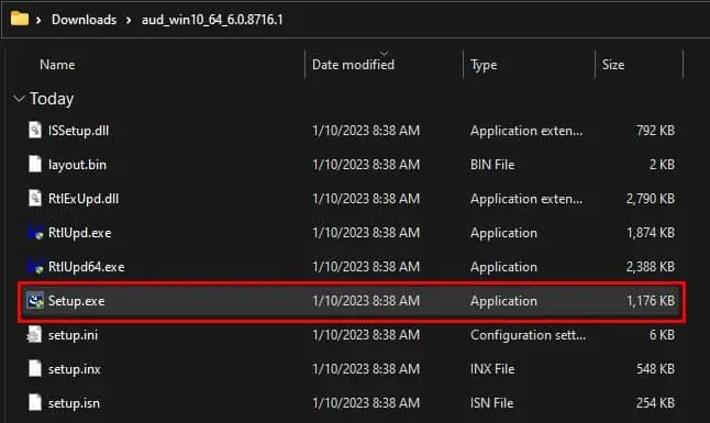 run-executable-file-install-audio-driver
