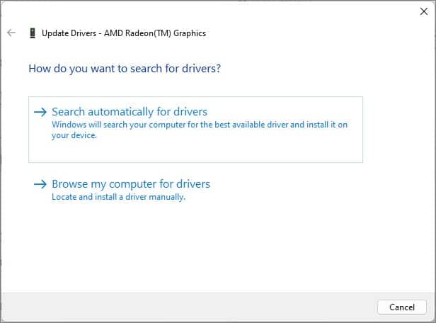 search automatically for dirvers