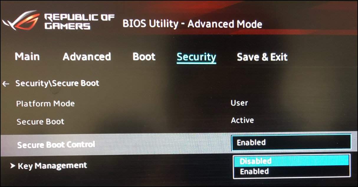 secure boot asus