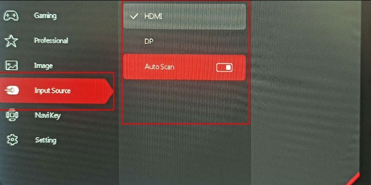 select input source dell laptop to monitor