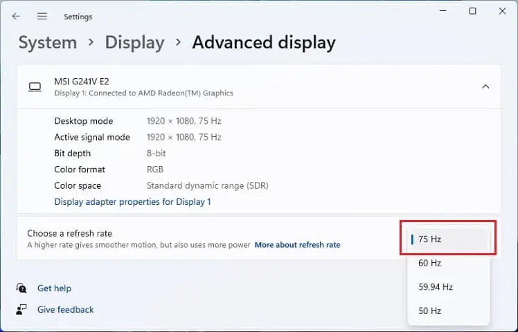 Monitor Goes Black Randomly? Here’s How to Fix It 14 set-highest-refresh-rate