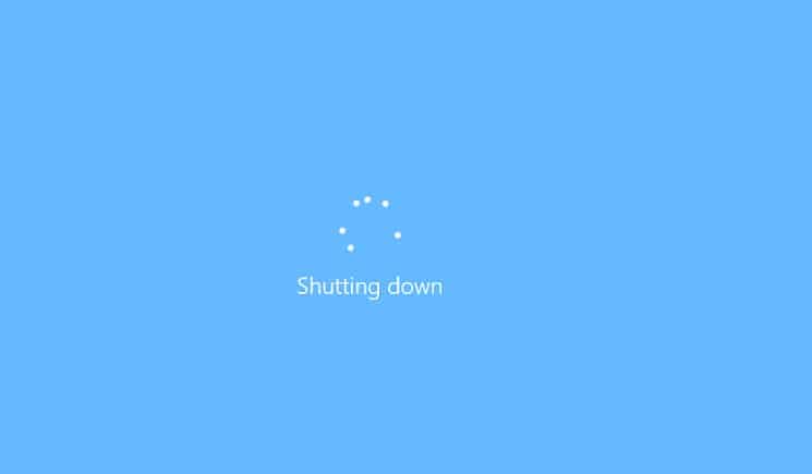 shutting down