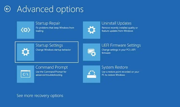 14 Ways to Solve a Black Screen on Your Dell Laptop 16 startup-settings-in-advanced-options