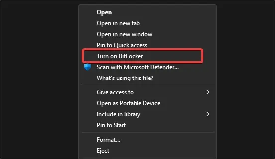 How to Use a USB Flash Drive (Detailed Guide) 21 turn-on-bitlocker