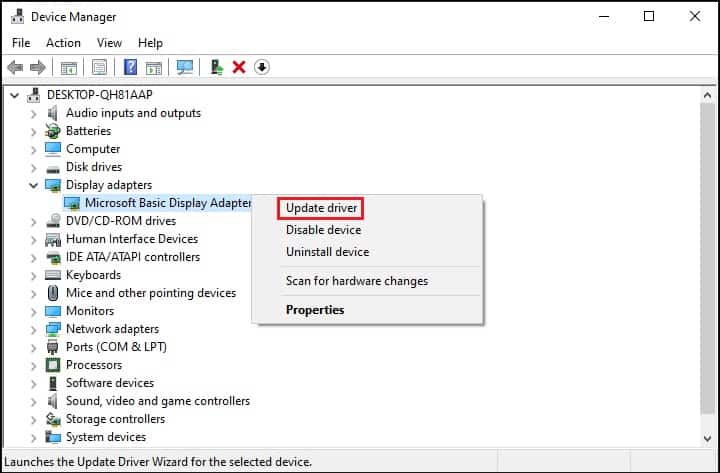 udpate display driver