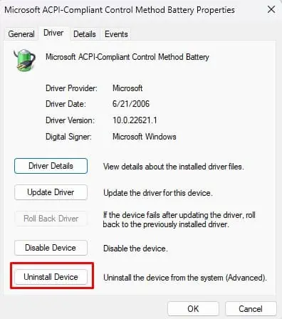 Dell XPS Not Charging? Try These 6 Fixes 21 uninstall-battery-driver
