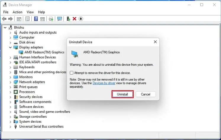 Monitor Goes Black Randomly? Here’s How to Fix It 26 uninstall-button-to-uninstall-grapchics-driver